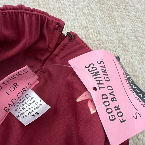 NWT Vixen by Micheline Pitt Tropical Terror Wiggle Faux Wrap Midi Dress XS - Picture 2 of 9